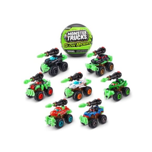 5 Surprise Monster Trucks Glow Riders Series 2 – Glow in the Dark Toy - Picture 6 of 6